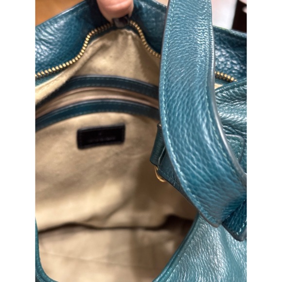 Ora‎ Delphine - Green Leather Sachel - Picture 6 of 8